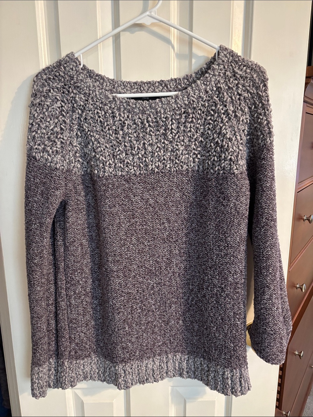 Fate Two-Tone Gray Crewneck Sweater